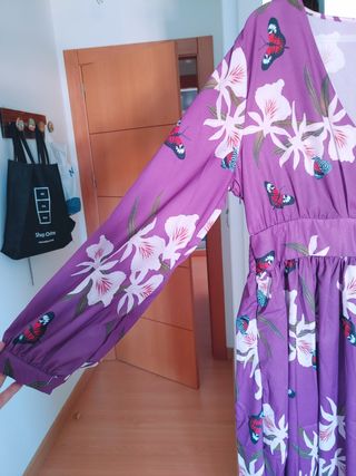 Vestido estampado largo