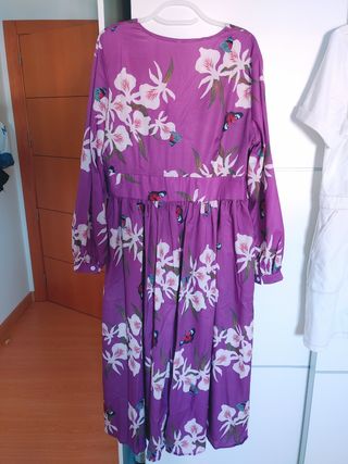 Vestido estampado largo