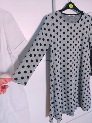 Vestido corto estampado punto