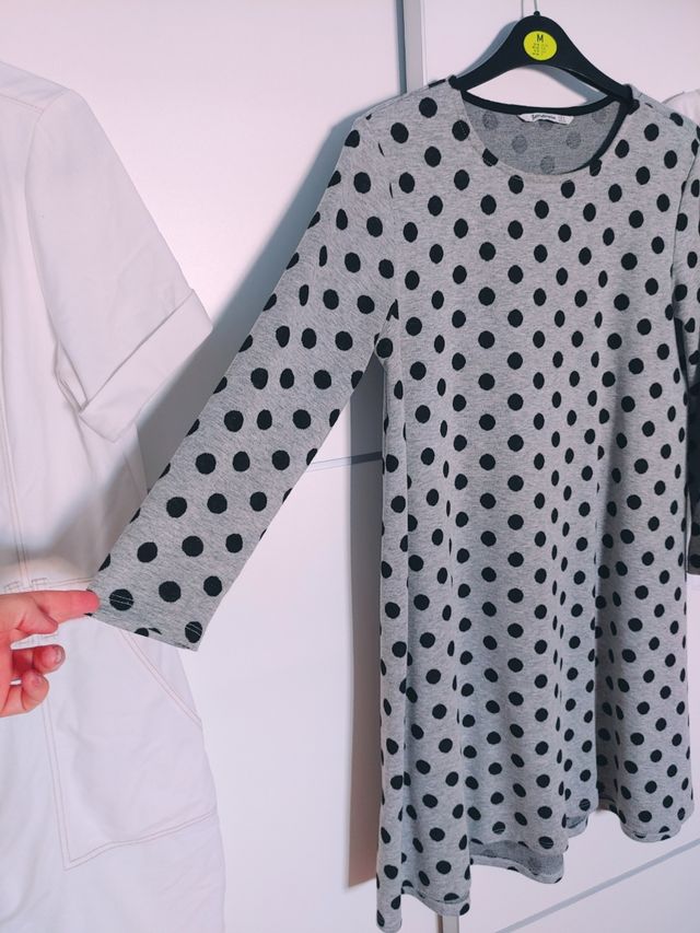 Vestido corto estampado punto