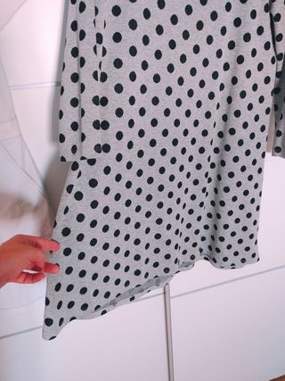 Vestido corto estampado punto