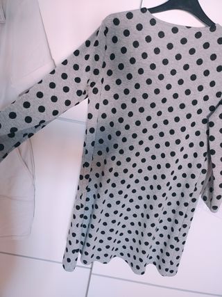 Vestido corto estampado punto