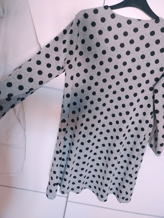 Vestido corto estampado punto