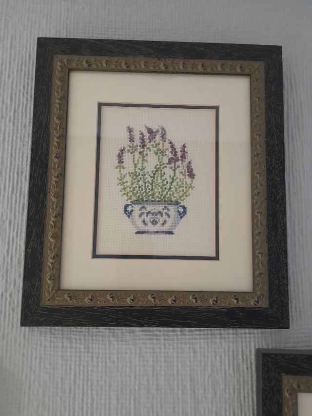 Cuadros de punto de cruz, bordados amano Artesania