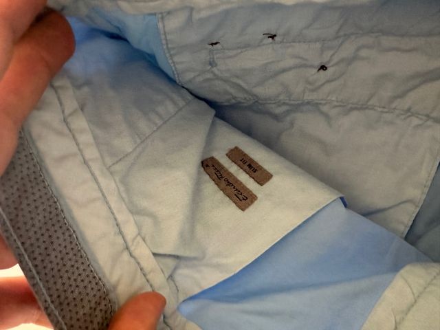 Pantalones chinos slim fit azul Emidio Tucci