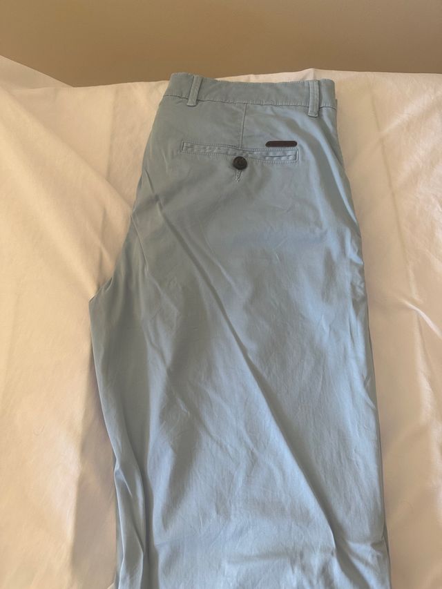 Pantalones chinos slim fit azul Emidio Tucci