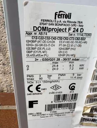Caldera Ferroli de gas 30kw
