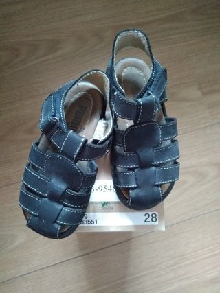 Sandalias verano niño azul talla 28