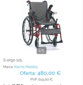Silla de ruedas plegable coche ligera Karma Ergo