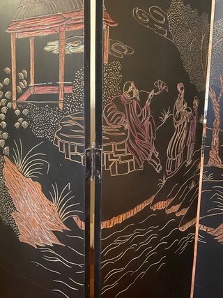 Biombo japones tallado