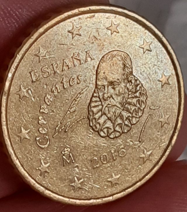 moneda 50cent España exceso metal 2016