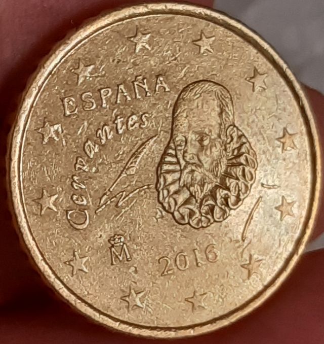 moneda 50cent España exceso metal 2016