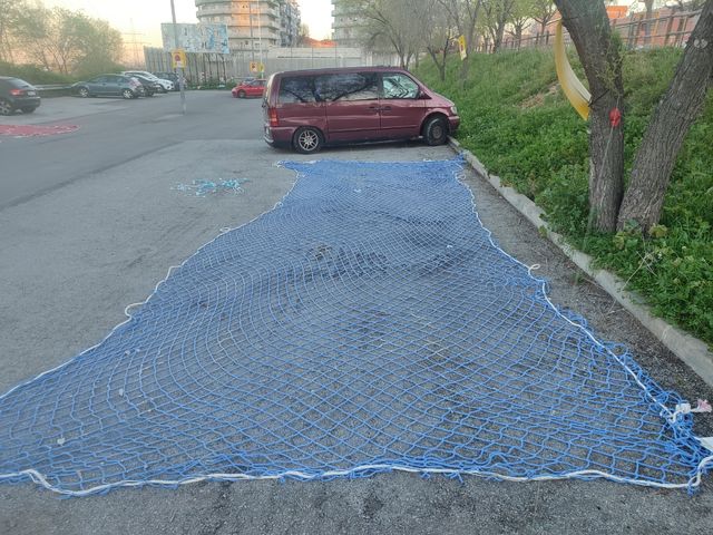 Red de seguridad de poliamida con cuerda perimetra