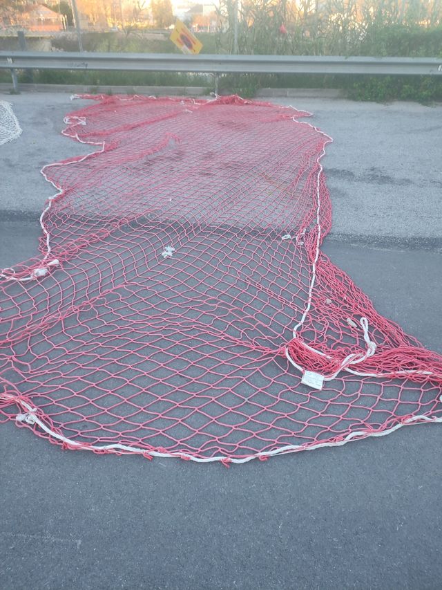 Red de seguridad de poliamida con cuerda perimetra