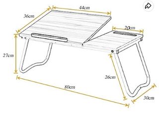 Mesa auxiliar ajustable, bandeja plegable