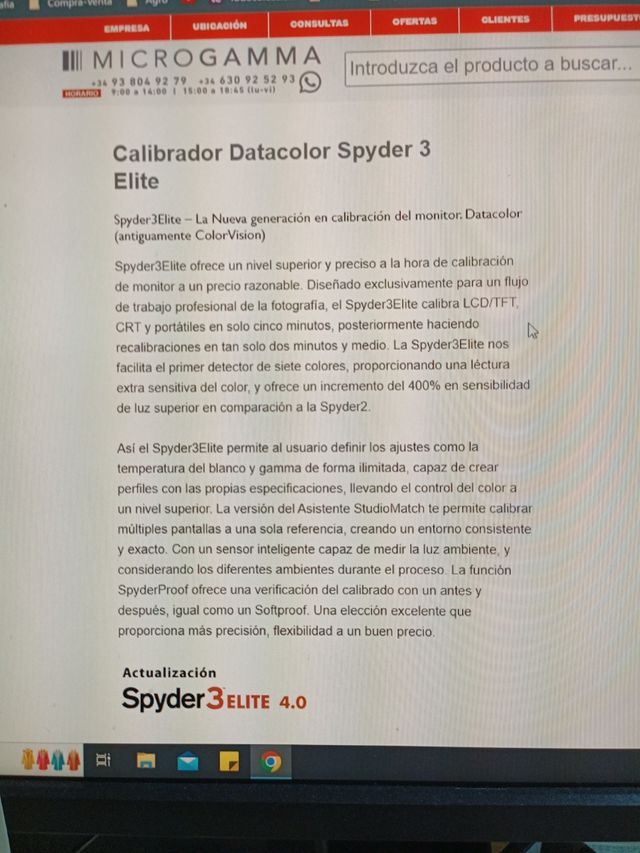Calibrador Datacolor Spyder 3 Elite