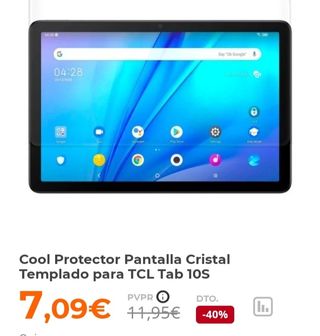 Tablet TCl tab10S, SIN USAR, con Funda y cristal