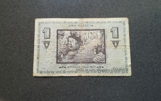 Lote 4 billetes locales Guerra Civil 1937 REBAJAD