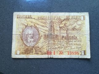 Lote 4 billetes locales Guerra Civil 1937 REBAJAD