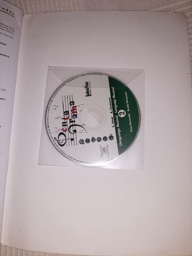 libro musica. llenguatge musical. pentagrama. 2gra