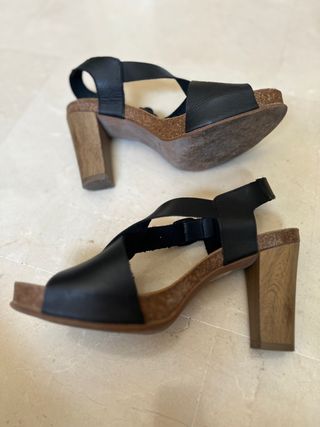 Zapatos tacón 9 cm - Piel negro Evento Boda Fiesta