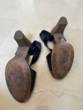 Zapatos tacón 9 cm - Piel negro Evento Boda Fiesta