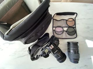 Cámara Nikon F90X + 2 obj Sigma 28-105mm y 70-300m