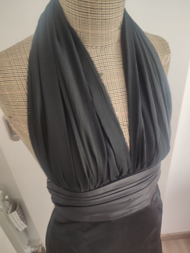 Vestido seda negro