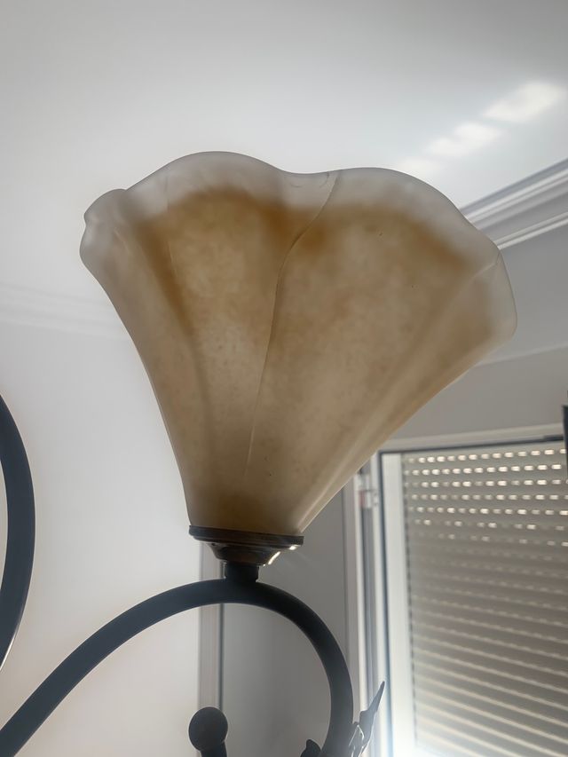 Lámparas forja y cristal