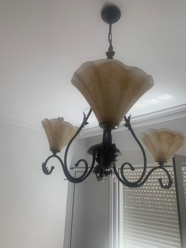 Lámparas forja y cristal