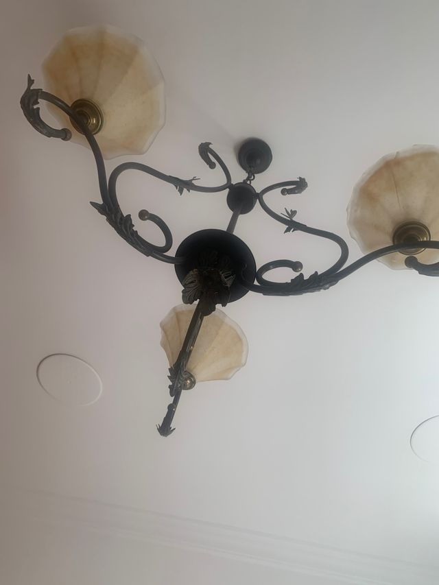 Lámparas forja y cristal