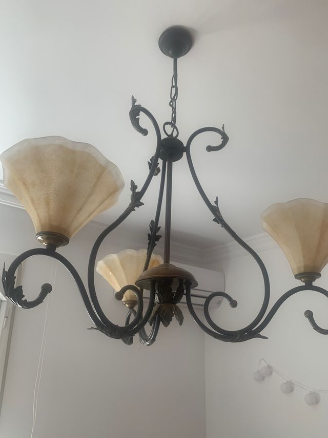 Lámparas forja y cristal