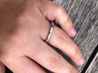 Anillo plata con diamante talla 17