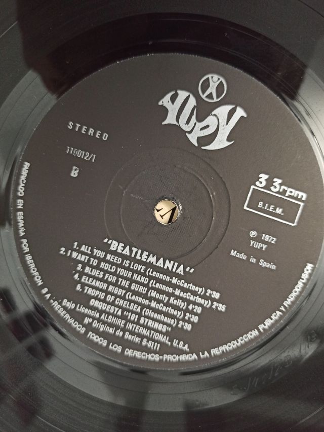 LP 1972 Beatlemanía / Éxitos de los Beatles