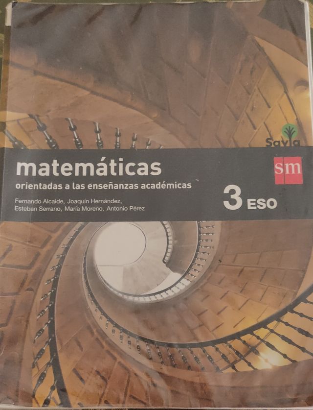 Libro Matemáticas Académicas 3 ESO Savia