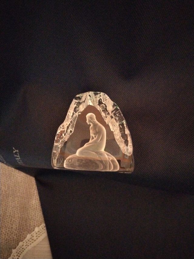 scultura in cristallo svedese Nibro vintage