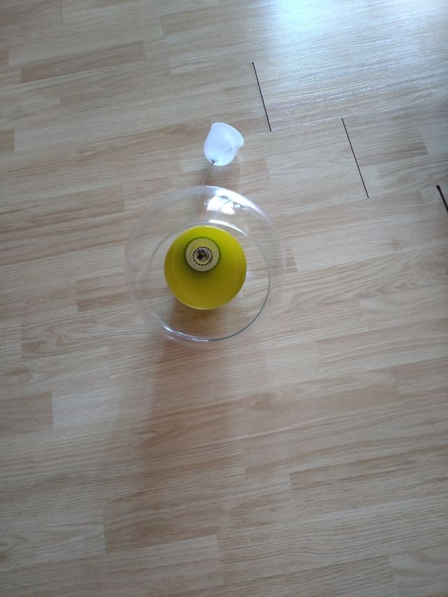 Lámpara verde de techo de cristal