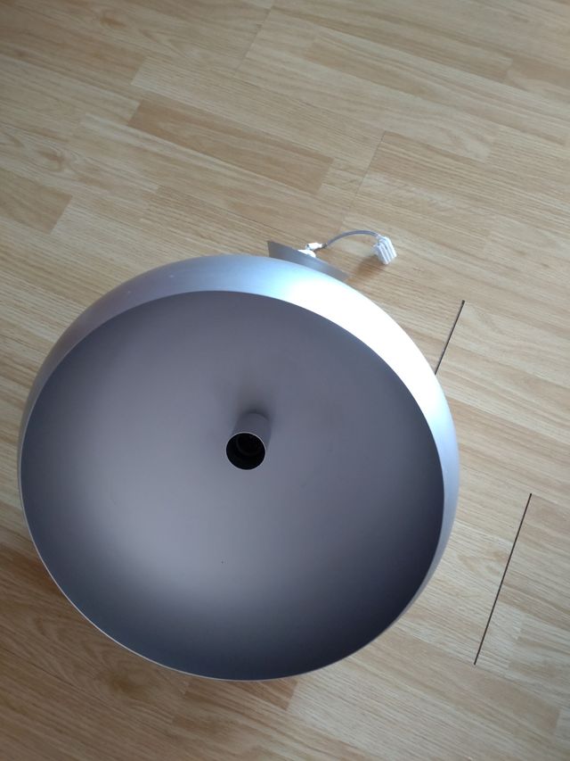 Lámpara de techo plateada