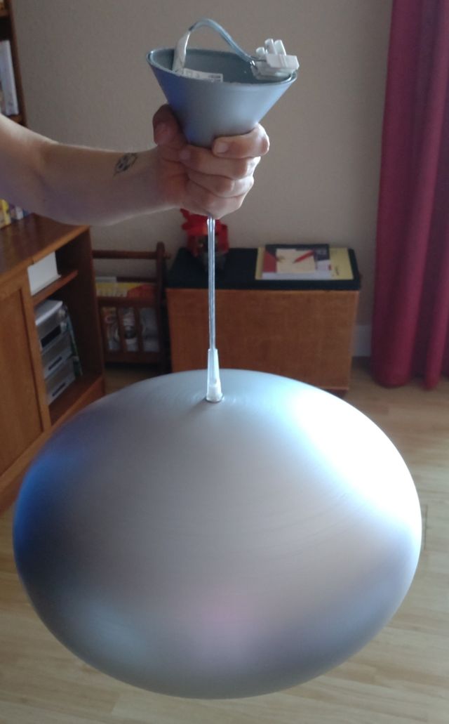 Lámpara de techo plateada