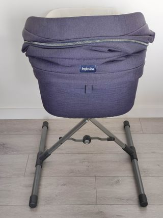 Capazo + soporte (marca Inglesina) azul marino