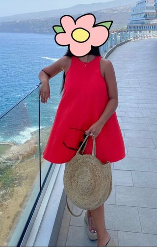 Vestido rojo Zara talla M