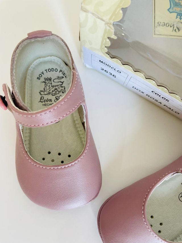 Zapatos merceditas piel bebé niña