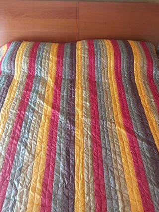 coperta leggera a strisce colorate 100% poliestere