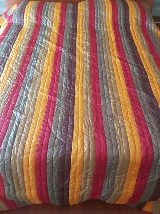 coperta leggera a strisce colorate 100% poliestere