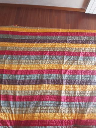 coperta leggera a strisce colorate 100% poliestere