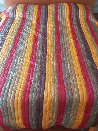 coperta leggera a strisce colorate 100% poliestere