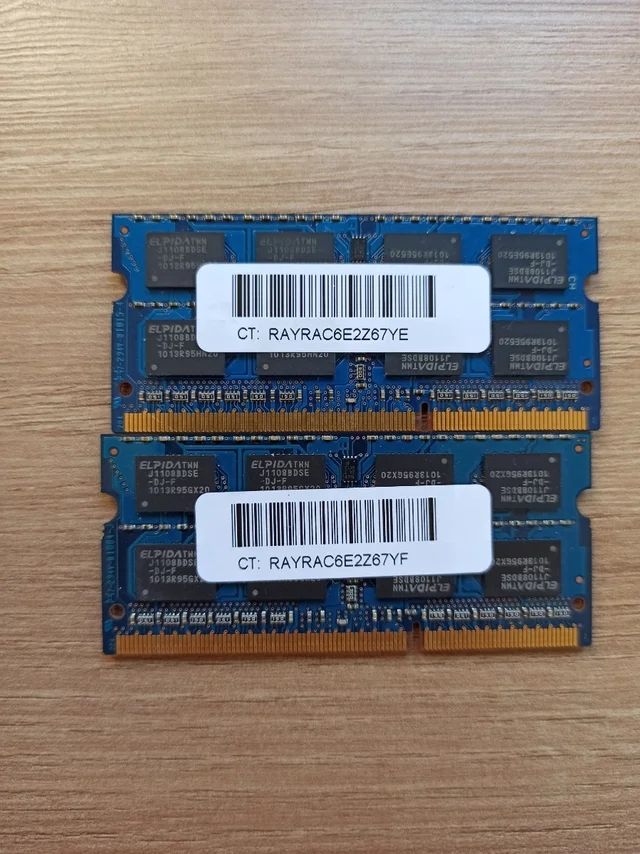 2 Memorias RAM de 2GB ELPIDA PC3-10600S-9-10-F1