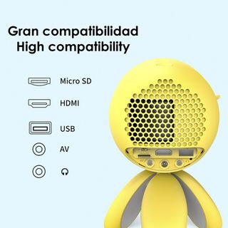 Mini proyector led trípode y mando 1080p