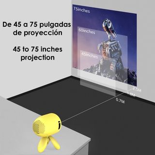 Mini proyector led trípode y mando 1080p