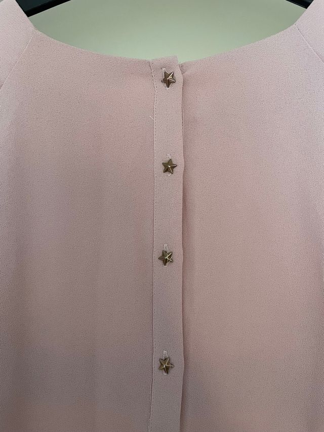 Vestido recto rosa claro zara